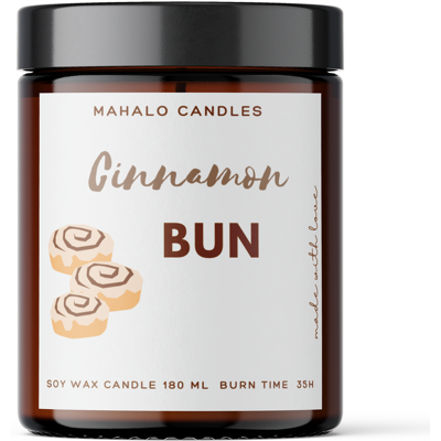 Świeca sojowa CINNAMON BUN aromat cynamonu 180ml Handmade MahaloCandles Świeca sojowa CINNAMON BUN aromat cynamonu 180ml Handmade MahaloCandles