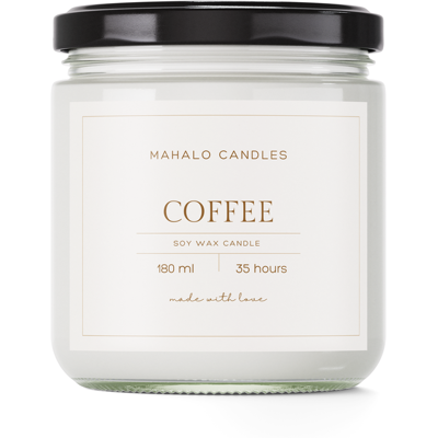 Świeca sojowa 180ml COFFEE Handmade MahaloCandles Świeca sojowa 180ml COFFEE Handmade MahaloCandles