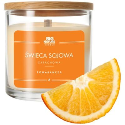 Big Nature Świeca Sojowa POMARAŃCZA 215 g Big Nature Świeca Sojowa POMARAŃCZA 215 g