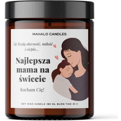 Świeca sojowa zapachowa Piwonia DLA MAMY – 180ml – MahaloCandles Świeca sojowa zapachowa Piwonia DLA MAMY – 180ml – MahaloCandles