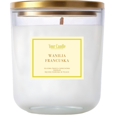 ŚWIECA SOJOWA ZAPACHOWA WANILIA FRANCUSKA 180 ml - YOUR CANDLE (PRODUKT SEZONOWY) ŚWIECA SOJOWA ZAPACHOWA WANILIA FRANCUSKA 180 ml - YOUR CANDLE (PRODUKT SEZONOWY)