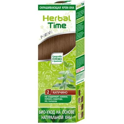 Herbal Time Naturalna Henna do włosów Cappuccino - Krem Henna do Włosów Herbal Time Naturalna Henna do włosów Cappuccino - Krem Henna do Włosów