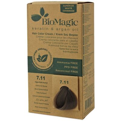 BIOMAGIC (farby do włosów) FARBA DO WŁOSÓW INTENSYWNY POPIELATY BLOND (7.11) 250 g - BIOMAGIC BIOMAGIC (farby do włosów) FARBA DO WŁOSÓW INTENSYWNY POPIELATY BLOND (7.11) 250 g - BIOMAGIC