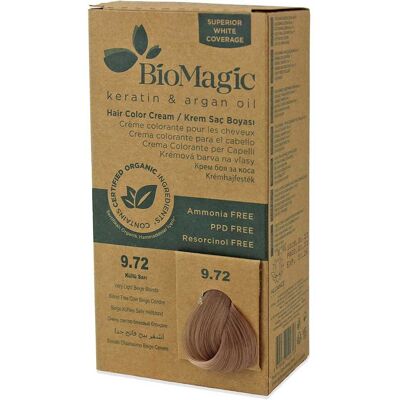 BIOMAGIC (farby do włosów) FARBA DO WŁOSÓW BARDZO JASNY BEŻOWY BLOND (9.72) 250 g - BIOMAGIC BIOMAGIC (farby do włosów) FARBA DO WŁOSÓW BARDZO JASNY BEŻOWY BLOND (9.72) 250 g - BIOMAGIC