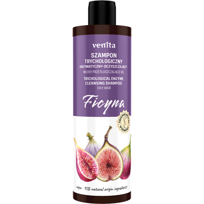 VENITA Trychologiczny szampon Ficyna enzymatyczno-oczyszczający do włosów przetłuszczających się 300ml VENITA Trychologiczny szampon Ficyna enzymatyczno-oczyszczający do włosów przetłuszczających się 300ml