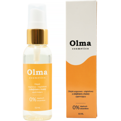 OLMA Pharm OLMA COSMETICS Olejek arganowo - migdałowy z olejkiem z kawy - Ujędrniający (50 ml) OLMA Pharm OLMA COSMETICS Olejek arganowo - migdałowy z olejkiem z kawy - Ujędrniający (50 ml)