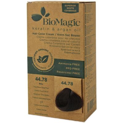 BIOMAGIC (farby do włosów) FARBA DO WŁOSÓW GŁĘBOKI PERŁOWY BRĄZ (44.78) 250 g - BIOMAGIC BIOMAGIC (farby do włosów) FARBA DO WŁOSÓW GŁĘBOKI PERŁOWY BRĄZ (44.78) 250 g - BIOMAGIC