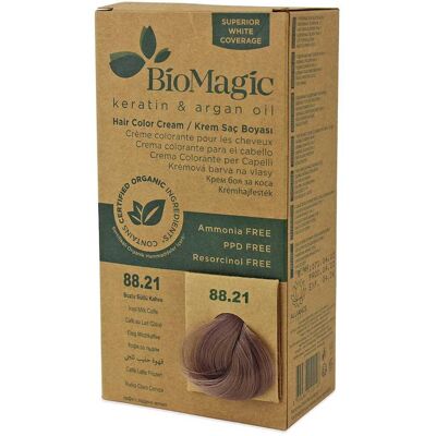 BIOMAGIC (farby do włosów) FARBA DO WŁOSÓW MROŹNA KAWA Z MLEKIEM (88.21) 250 g - BIOMAGIC BIOMAGIC (farby do włosów) FARBA DO WŁOSÓW MROŹNA KAWA Z MLEKIEM (88.21) 250 g - BIOMAGIC
