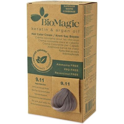 BIOMAGIC (farby do włosów) FARBA DO WŁOSÓW INTENSYWNY POPIELATY BARDZO JASNY BLOND (9.11) 250 g - BIOMAGIC BIOMAGIC (farby do włosów) FARBA DO WŁOSÓW INTENSYWNY POPIELATY BARDZO JASNY BLOND (9.11) 250 g - BIOMAGIC