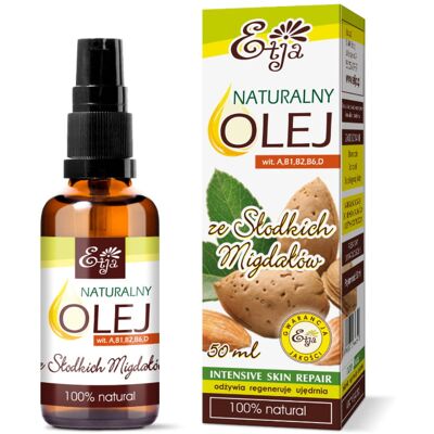 Olej ze słodkich migdałów rafinowany 50 ml ETJA Olej ze słodkich migdałów rafinowany 50 ml ETJA