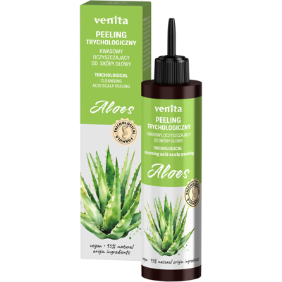 VENITA Trychologiczny peeling Aloes do skóry głowy kwasowy, oczyszczający 100ml VENITA Trychologiczny peeling Aloes do skóry głowy kwasowy, oczyszczający 100ml