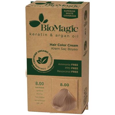 FARBA DO WŁOSÓW JASNY BLOND (8.00) 250 g - BIOMAGIC FARBA DO WŁOSÓW JASNY BLOND (8.00) 250 g - BIOMAGIC