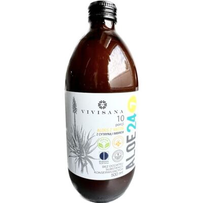 BE HEALTHY VIVISANA Sok z Aloesu 24/7 Imbir Cytryna 500 ml BE HEALTHY VIVISANA Sok z Aloesu 24/7 Imbir Cytryna 500 ml