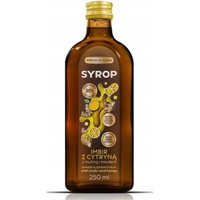 BIOGO.PL - PRODUKTY Premium Rosa Syrop Imbir z cytryną inuliną i miód BIOGO.PL - PRODUKTY Premium Rosa Syrop Imbir z cytryną inuliną i miód