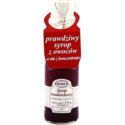KROKUS Syrop truskawkowy 375g KROKUS Syrop truskawkowy 375g