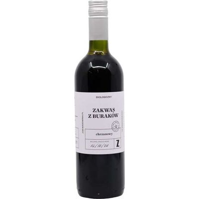 ZAKWAS Z BURAKÓW Z CHRZANEM BEZGLUTENOWY BIO 700 ml - ZAKWASOWNIA ZAKWAS Z BURAKÓW Z CHRZANEM BEZGLUTENOWY BIO 700 ml - ZAKWASOWNIA