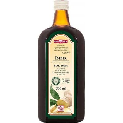 POLSKA ROŻA Sok z imbiru 100% 500 ml POLSKA ROŻA Sok z imbiru 100% 500 ml