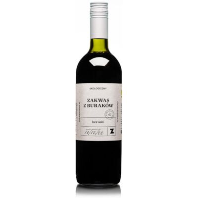ZAKWAS Z BURAKÓW BEZ SOLI BIO 700 ml - ZAKWASOWNIA ZAKWAS Z BURAKÓW BEZ SOLI BIO 700 ml - ZAKWASOWNIA