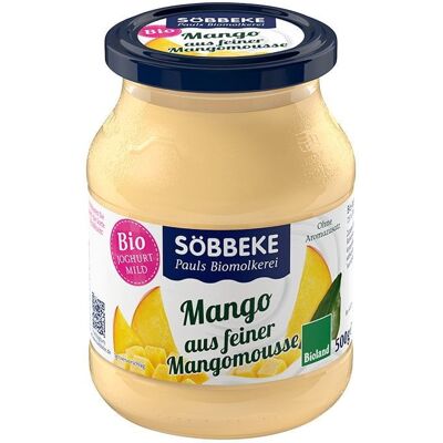 JOGURT KREMOWY MANGO BIO 500 g (SŁOIK) - SOBBEKE JOGURT KREMOWY MANGO BIO 500 g (SŁOIK) - SOBBEKE