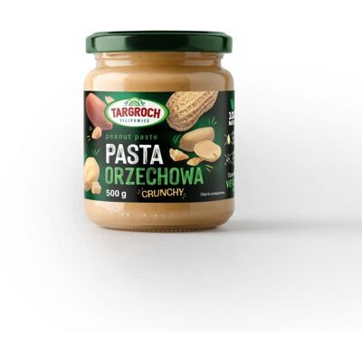 TAR-GROCH-FIL Pasta orzechowa - crunchy - słoik szkło 500 g Targroch TAR-GROCH-FIL Pasta orzechowa - crunchy - słoik szkło 500 g Targroch