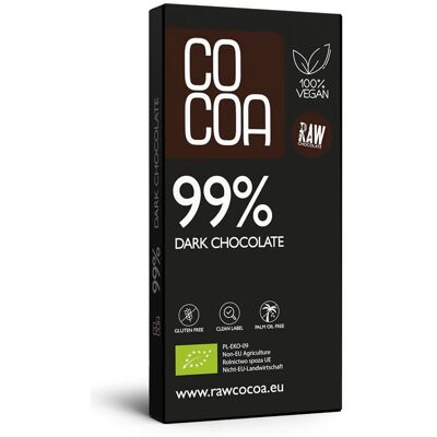 CZEKOLADA CIEMNA 99 % BEZGLUTENOWA BIO 50 g - COCOA CZEKOLADA CIEMNA 99 % BEZGLUTENOWA BIO 50 g - COCOA
