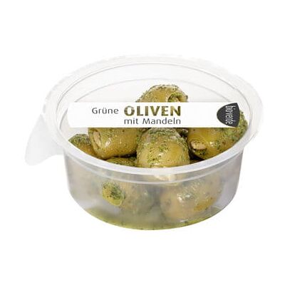 OLIWKI ZIELONE NADZIEWANE MIGDAŁAMI Z ZIOŁAMI BIO 80 g - BIO VERDE OLIWKI ZIELONE NADZIEWANE MIGDAŁAMI Z ZIOŁAMI BIO 80 g - BIO VERDE