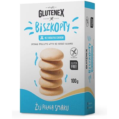 BISZKOPTY BEZ DODATKU CUKRÓW BEZGLUTENOWE 100 g - GLUTENEX BISZKOPTY BEZ DODATKU CUKRÓW BEZGLUTENOWE 100 g - GLUTENEX