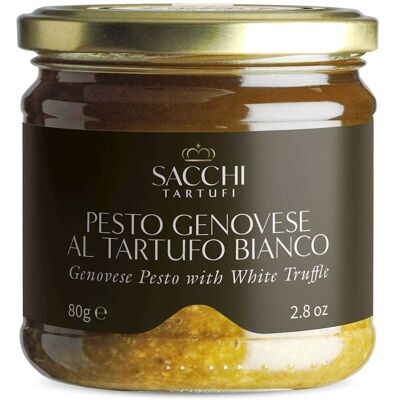 SACCHI TARTUFI (pasty, kremy, oliwy truflowe) PESTO GENOVESE Z TRUFLĄ BIAŁĄ 80 g - SACCHI TARTUFI SACCHI TARTUFI (pasty, kremy, oliwy truflowe) PESTO GENOVESE Z TRUFLĄ BIAŁĄ 80 g - SACCHI TARTUFI