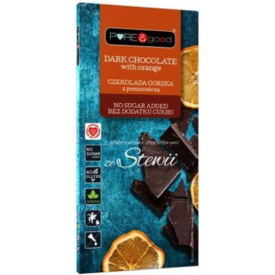 PURE&GOOD Czekolada Gorzka z Pomarańczą - Czekolada Gorzka PURE&GOOD Czekolada Gorzka z Pomarańczą - Czekolada Gorzka