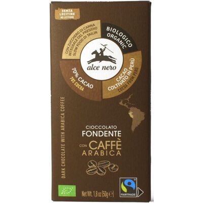 Alce Nero Ekologiczna Arabica Kawa Czekolada 50g Alce Nero Ekologiczna Arabica Kawa Czekolada 50g