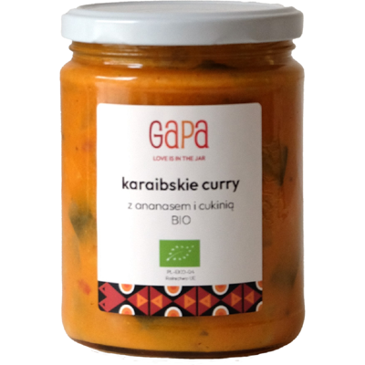 GAPA (zupy) CURRY Z CUKINIĄ I ANANASEM KARAIBSKIE BIO 450 g - GAPA GAPA (zupy) CURRY Z CUKINIĄ I ANANASEM KARAIBSKIE BIO 450 g - GAPA