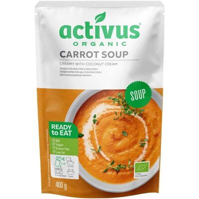 ACTIVUS Zupa krem z marchwi z mlekiem kokosowym BIO 400 g ACTIVUS Zupa krem z marchwi z mlekiem kokosowym BIO 400 g
