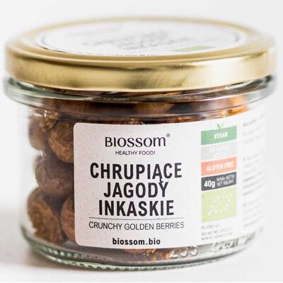 BIOSSOM (przekąski) JAGODY INKASKIE LIOFILIZOWANE CHRUPIĄCE BEZGLUTENOWE BIO 40 g - BIOSSOM BIOSSOM (przekąski) JAGODY INKASKIE LIOFILIZOWANE CHRUPIĄCE BEZGLUTENOWE BIO 40 g - BIOSSOM