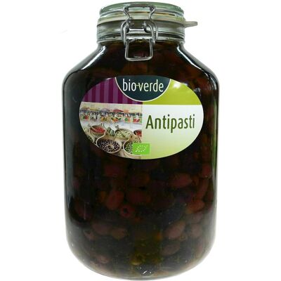 BIO VERDE OLIWKI CZARNE KALAMATA BEZ PESTEK Z ZIOŁAMI W OLEJU BIO 4,55 kg (SŁOIK) - BIO-VERDE BIO VERDE OLIWKI CZARNE KALAMATA BEZ PESTEK Z ZIOŁAMI W OLEJU BIO 4,55 kg (SŁOIK) - BIO-VERDE