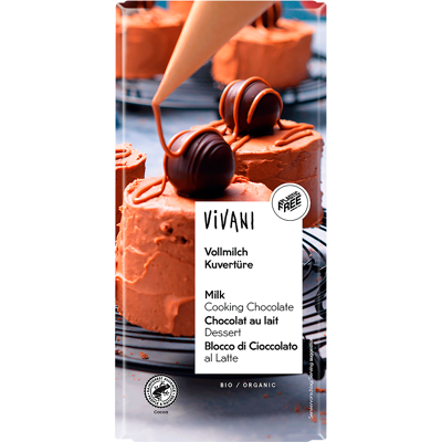 CZEKOLADA KUWERTURA MLECZNA DO GOTOWANIA BIO 150 g - VIVANI CZEKOLADA KUWERTURA MLECZNA DO GOTOWANIA BIO 150 g - VIVANI