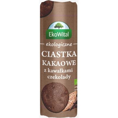 Ciastka kakaowe z kawałkami czekolady BIO 250 g EkoWital EKOWITAL Ciastka kakaowe z kawałkami czekolady BIO 250 g EkoWital EKOWITAL