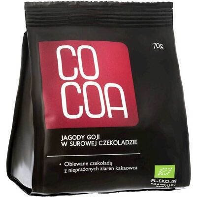 JAGODY GOJI W SUROWEJ CZEKOLADZIE BIO 70 g - COCOA JAGODY GOJI W SUROWEJ CZEKOLADZIE BIO 70 g - COCOA