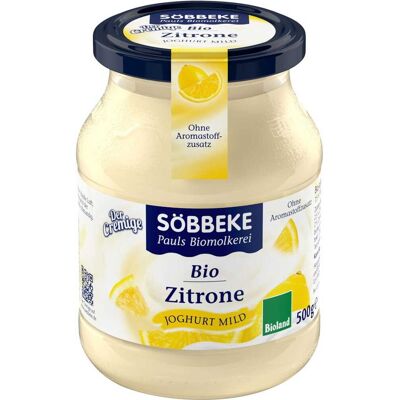 JOGURT CYTRYNOWY 7,5% BIO 500 g (SŁOIK) - SOBBEKE JOGURT CYTRYNOWY 7,5% BIO 500 g (SŁOIK) - SOBBEKE