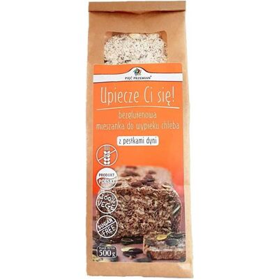 Mieszanka chlebowa z pestkami dyni bez glutenu 500g Pięć Przemian Mieszanka chlebowa z pestkami dyni bez glutenu 500g Pięć Przemian