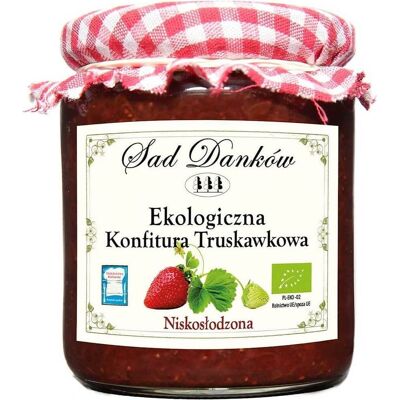Ekologiczna konfitura truskawkowa Sad Danków - Niska zawartość cukru - 270g Ekologiczna konfitura truskawkowa Sad Danków - Niska zawartość cukru - 270g