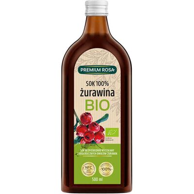 Organiczny sok z żurawiny Bez Cukru Różowy - Sok Organiczny sok z żurawiny Bez Cukru Różowy - Sok