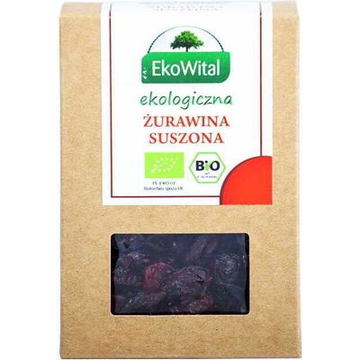 EKOWITAL Organiczne Suszone Żurawiny - 125 g EKOWITAL Organiczne Suszone Żurawiny - 125 g