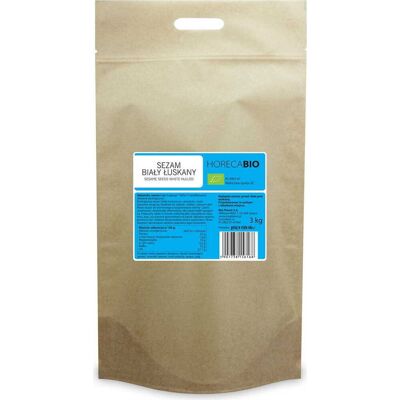 BIO PLANET Białe sezamowe nasiona - Ekologiczne, 3kg - HORECA BIO PLANET Białe sezamowe nasiona - Ekologiczne, 3kg - HORECA