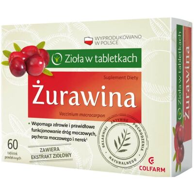 COLFARM Żurawina 300mg - Wsparcie układu moczowego COLFARM Żurawina 300mg - Wsparcie układu moczowego