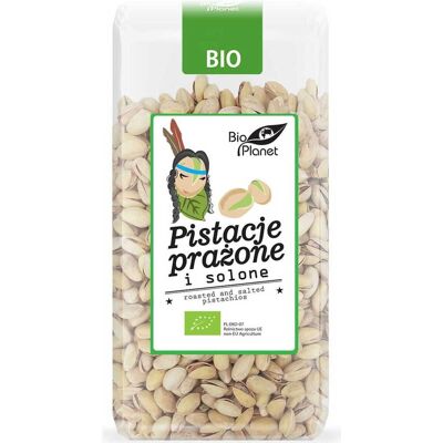 Bio Planet Pieczone Solone Pistacje - Przekąska Białkowa Bio Planet Pieczone Solone Pistacje - Przekąska Białkowa