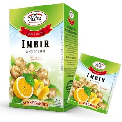 Herbatka Imbir + cytryna 20*2g MALWA Herbatka Imbir + cytryna 20*2g MALWA