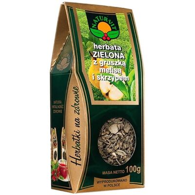 NATURA WITA NATURA-WITA Herbata zielona z gruszką, melisą i skrzypem 100g NATURA WITA NATURA-WITA Herbata zielona z gruszką, melisą i skrzypem 100g