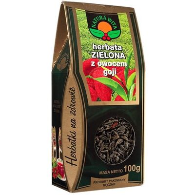 NATURA WITA NATURA-WITA Herbata zielona z owocami goji 100g NATURA WITA NATURA-WITA Herbata zielona z owocami goji 100g