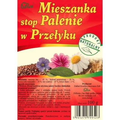 Mieszanka Stop Palenie w Przełyku 100g FLOS Mieszanka Stop Palenie w Przełyku 100g FLOS