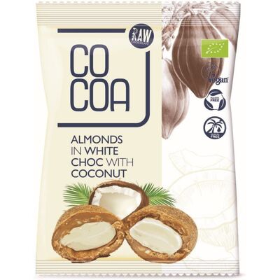 MIGDAŁY W BIAŁEJ POLEWIE KOKOSOWEJ BIO 70 g - COCOA MIGDAŁY W BIAŁEJ POLEWIE KOKOSOWEJ BIO 70 g - COCOA